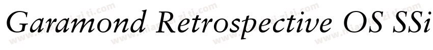 Garamond Retrospective OS SSi Normal字体转换
